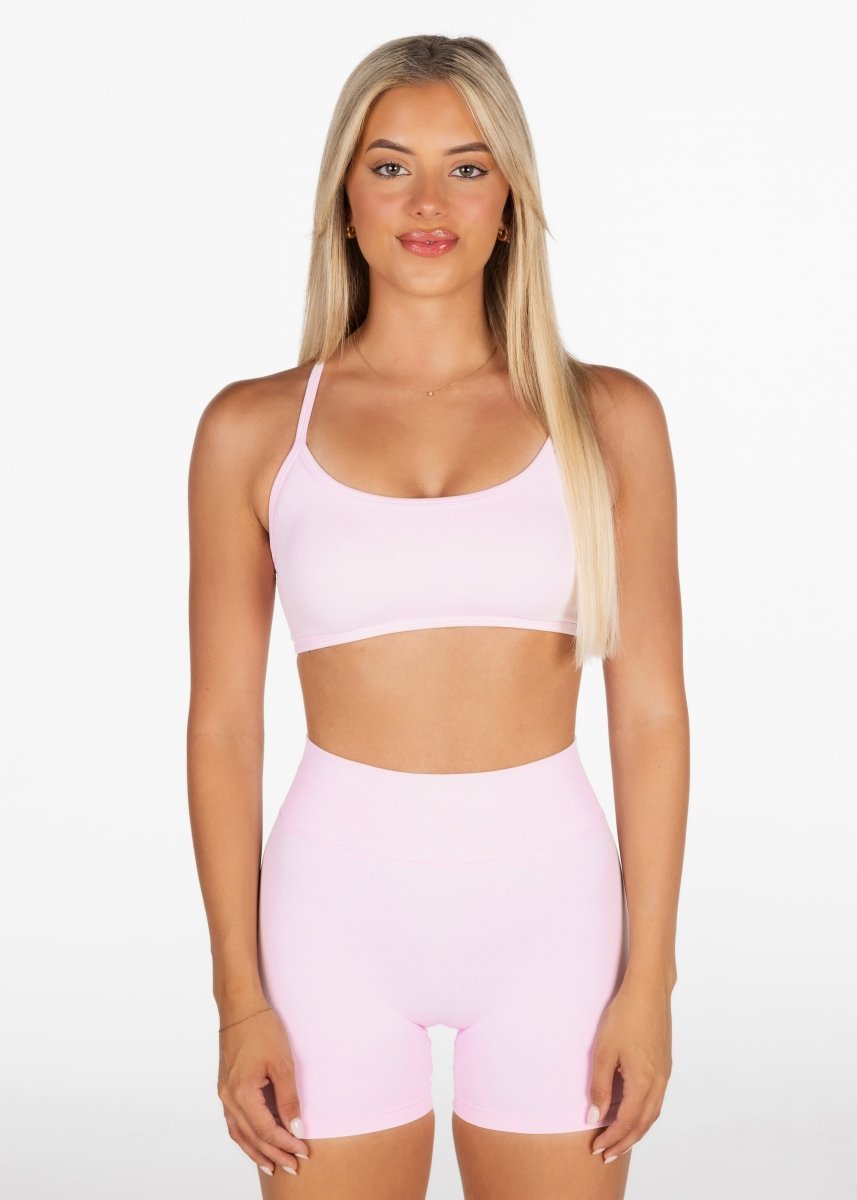 Lycra Seamless Short 4.5" - Glossy Pink - Kikiva Collection