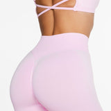 Lycra Seamless Short 4.5" - Glossy Pink - Kikiva Collection