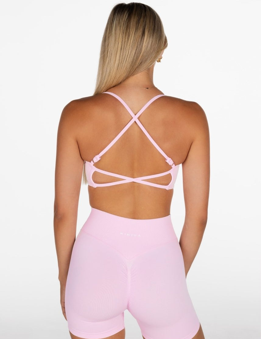 Lycra Seamless Short 4.5" - Glossy Pink - Kikiva Collection