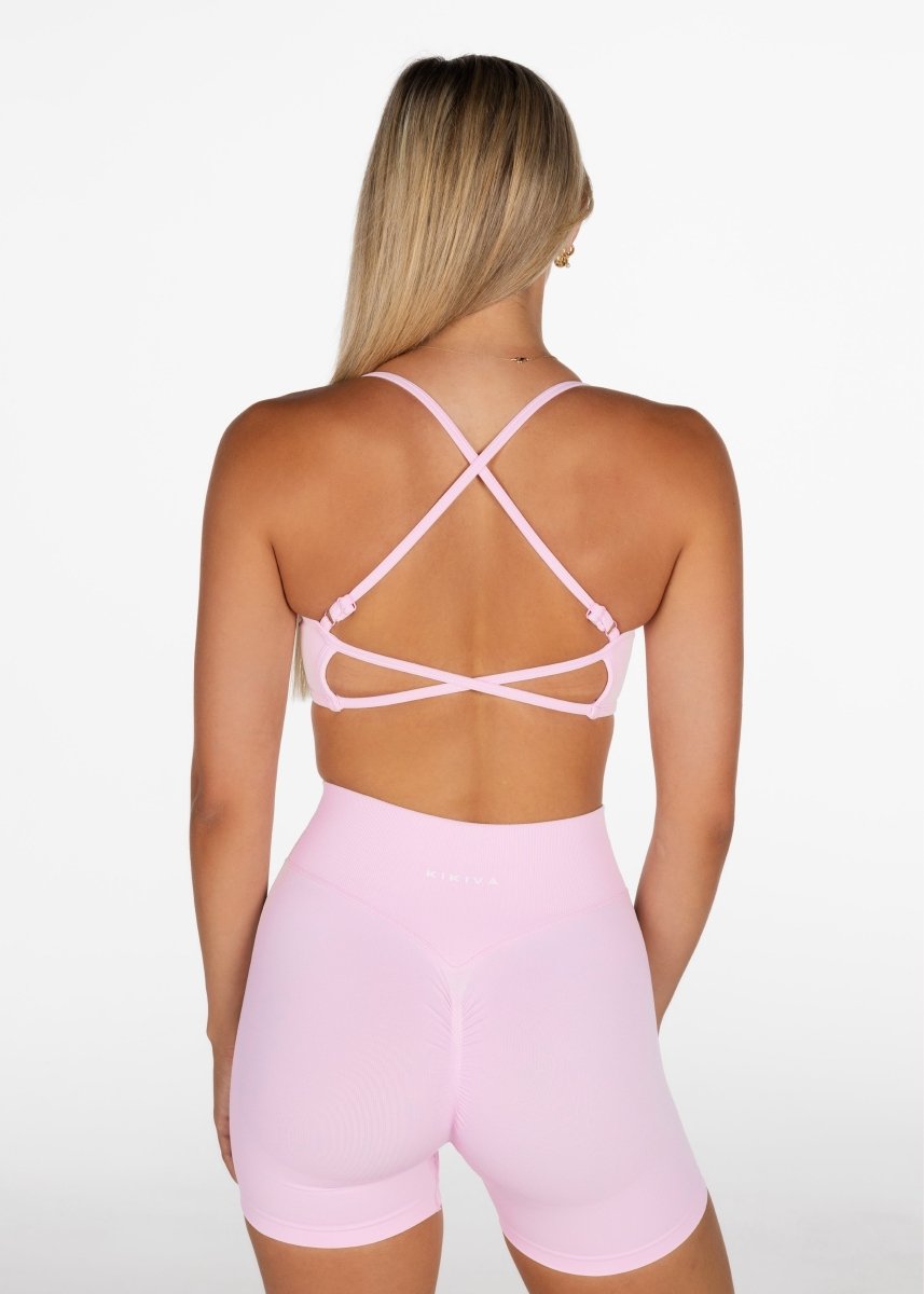 Lycra Seamless Short 4.5" - Glossy Pink - Kikiva Collection