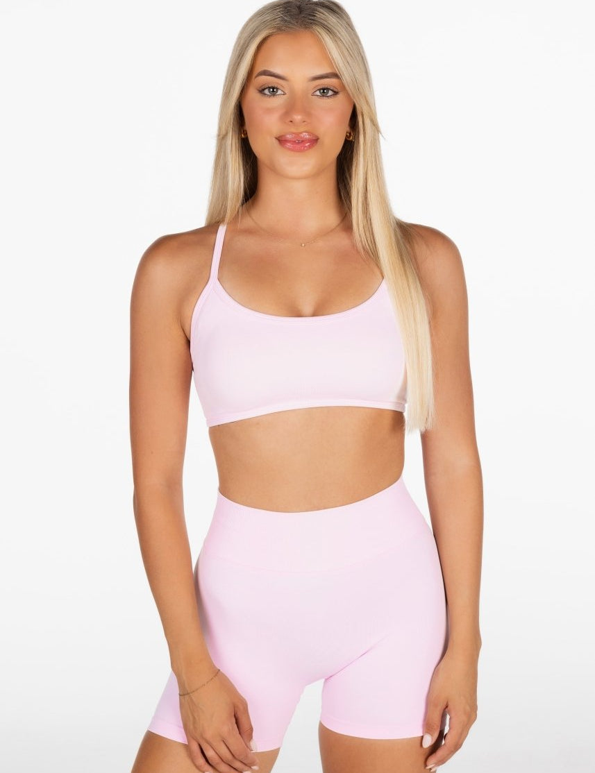 Lycra Seamless Short 4.5" - Glossy Pink - Kikiva Collection
