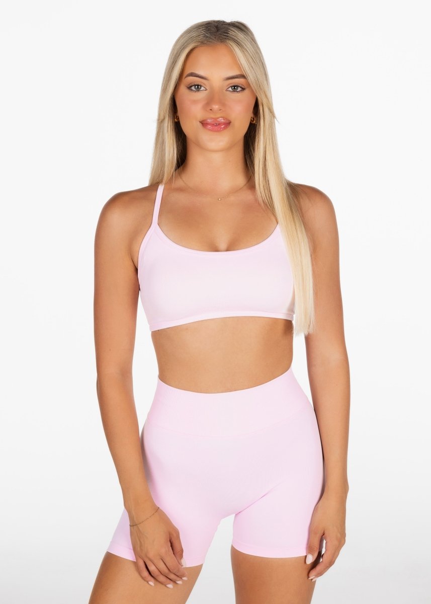 Lycra Seamless Short 4.5" - Glossy Pink - Kikiva Collection