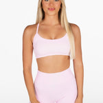 Lycra Seamless Short 4.5" - Glossy Pink - Kikiva Collection