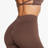 Lycra Seamless Short 4.5" - Hazelnut Brown - Kikiva Collection