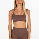 Lycra Seamless Short 4.5" - Hazelnut Brown - Kikiva Collection
