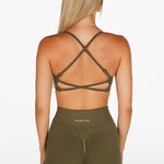 Lycra Seamless Short 4.5" - Khaki Olive - Kikiva Collection