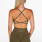 Lycra Seamless Short 4.5" - Khaki Olive - Kikiva Collection