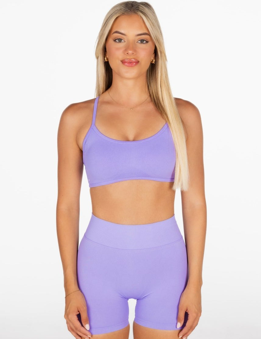 Lycra Seamless Short 4.5" - Lavender - Kikiva Collection
