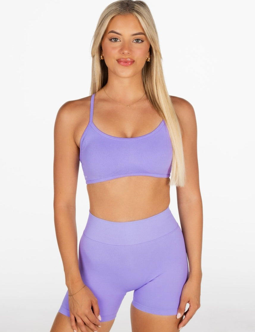 Lycra Seamless Short 4.5" - Lavender - Kikiva Collection