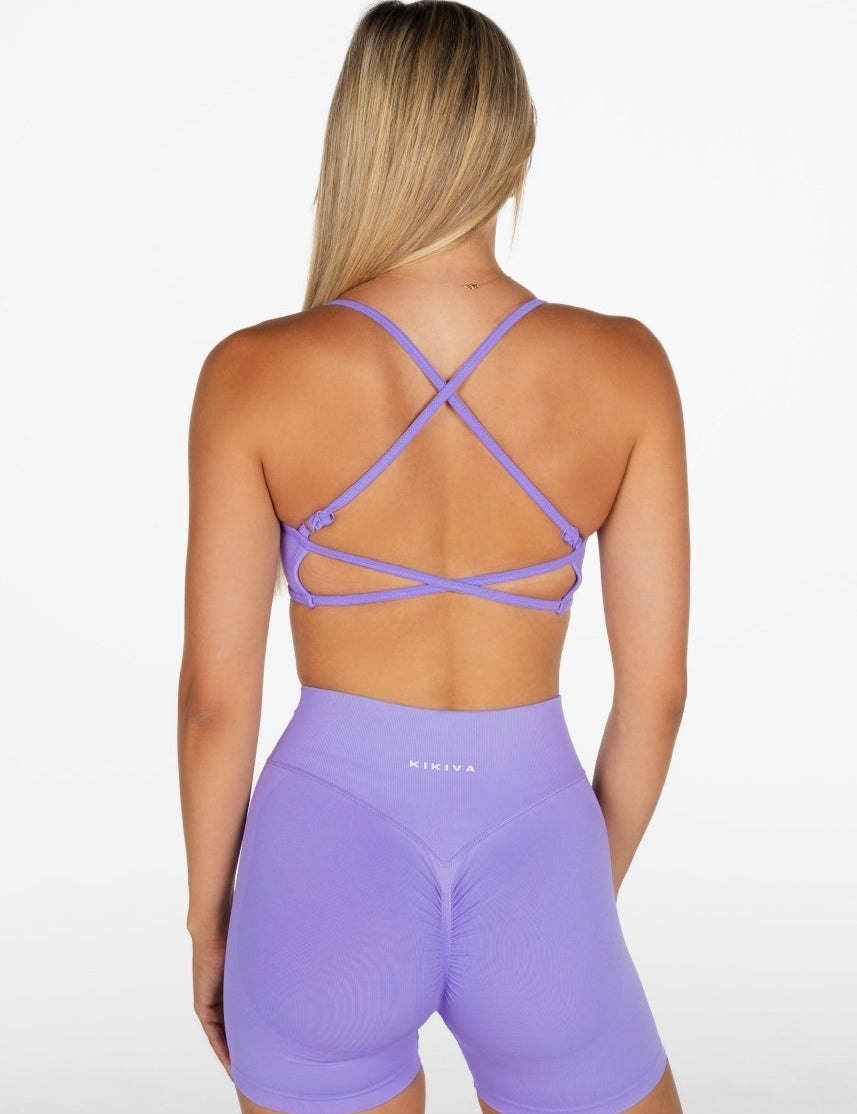 Lycra Seamless Short 4.5" - Lavender - Kikiva Collection