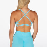 Lycra Seamless Short 4.5" - Light Blue - Kikiva Collection