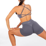 Lycra Seamless Short 4.5" - Smoke Grey - Kikiva Collection