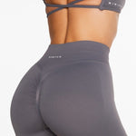 Lycra Seamless Short 4.5" - Smoke Grey - Kikiva Collection