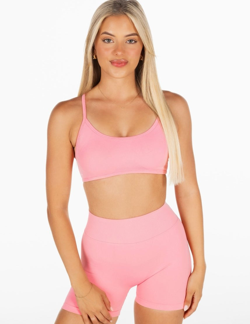 Lycra Seamless Short 4.5" - Soft Pink - Kikiva Collection