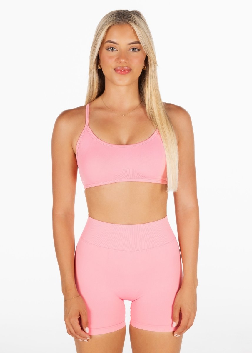 Lycra Seamless Short 4.5" - Soft Pink - Kikiva Collection