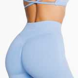 Lycra Seamless Short 4.5" - Stone Blue - Kikiva Collection