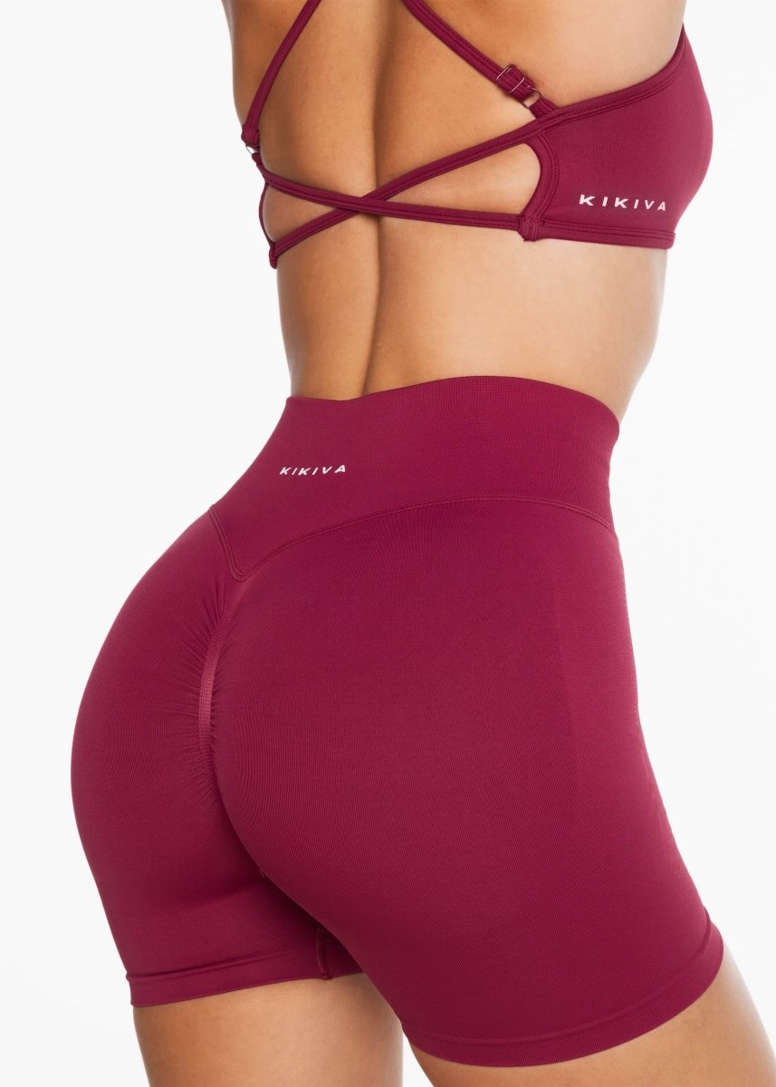 Lycra Seamless Short 4.5" - Sweet Maroon - Kikiva Collection