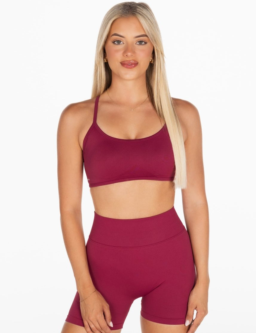 Lycra Seamless Short 4.5" - Sweet Maroon - Kikiva Collection