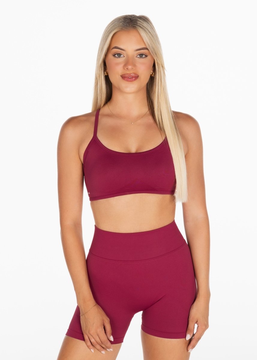 Lycra Seamless Short 4.5" - Sweet Maroon - Kikiva Collection