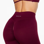 Lycra Seamless Short 4.5" - Wine - Kikiva Collection