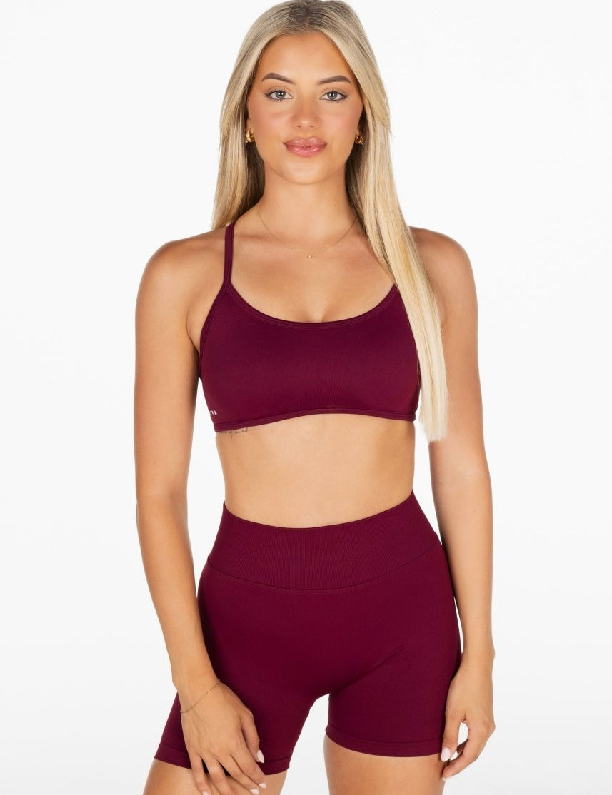Lycra Seamless Short 4.5" - Wine - Kikiva Collection