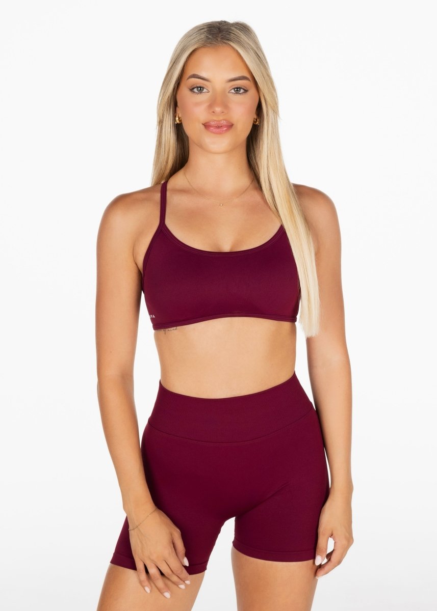 Lycra Seamless Short 4.5" - Wine - Kikiva Collection