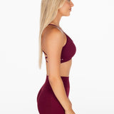Lycra Seamless Short 4.5" - Wine - Kikiva Collection
