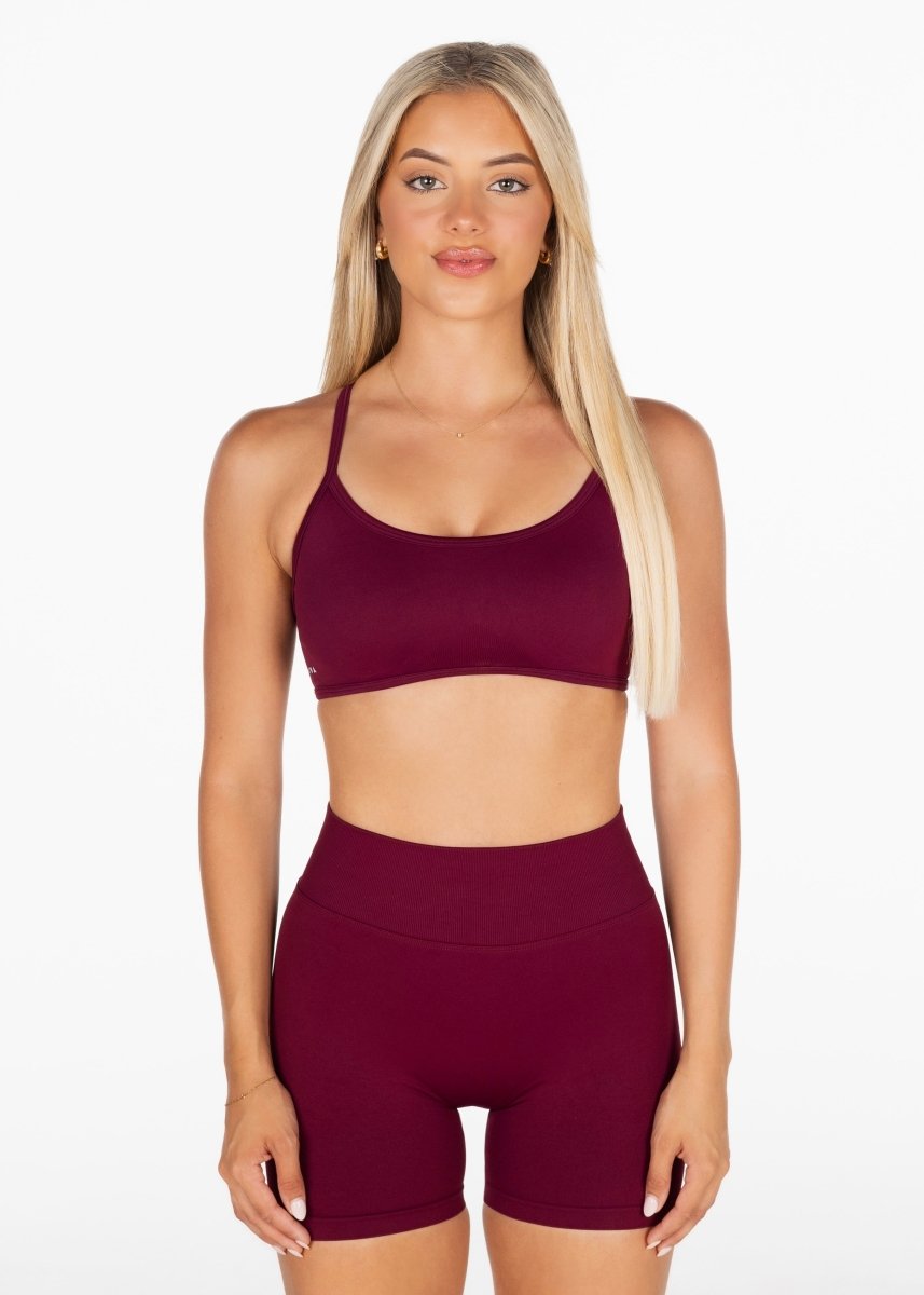 Lycra Seamless Short 4.5" - Wine - Kikiva Collection