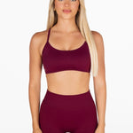 Lycra Seamless Short 4.5" - Wine - Kikiva Collection