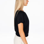Off The Shoulder Tee - Black - Kikiva Collection