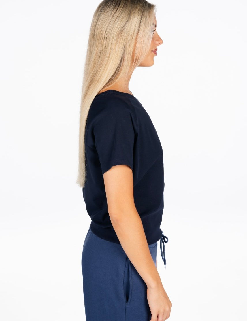 Off The Shoulder Tee - Navy - Kikiva Collection