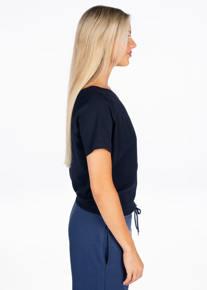 Off The Shoulder Tee - Navy - Kikiva Collection