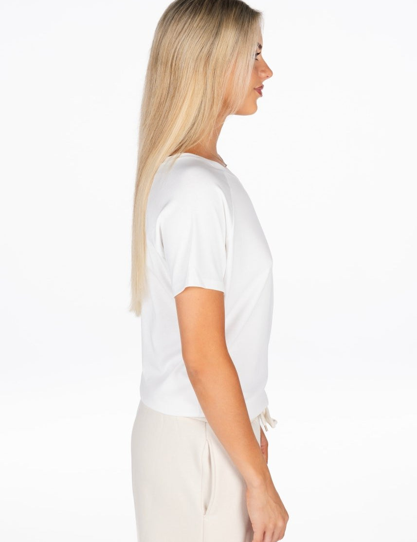 Off The Shoulder Tee - White - Kikiva Collection