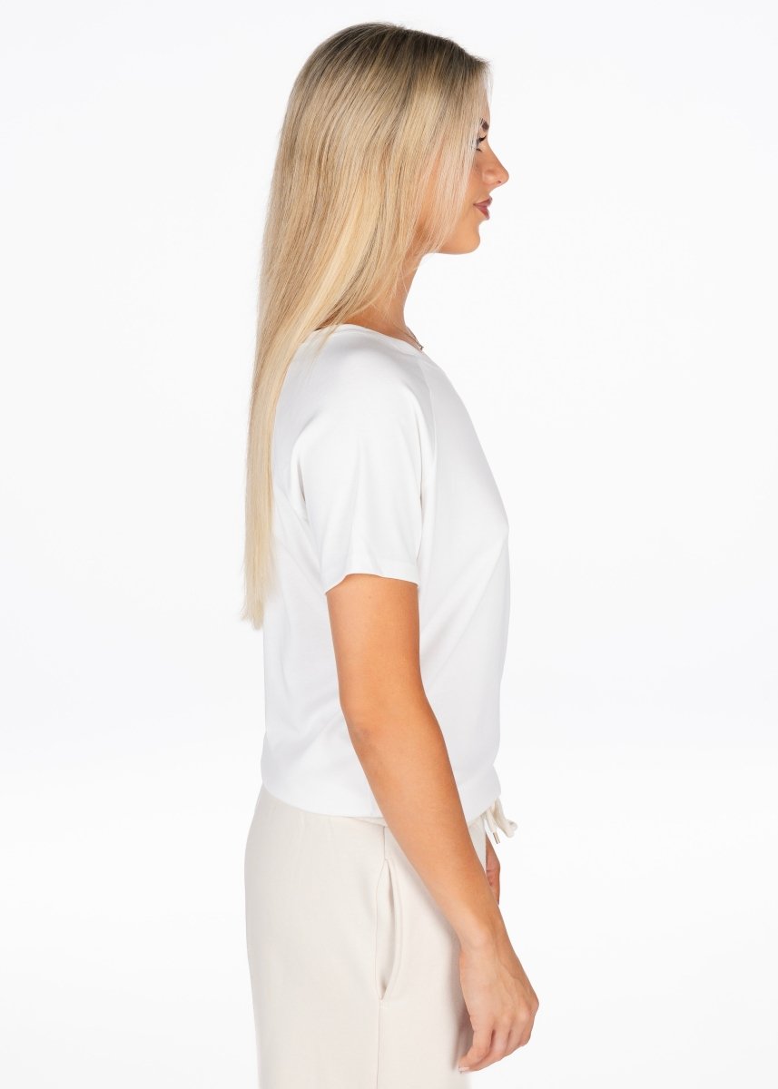 Off The Shoulder Tee - White - Kikiva Collection