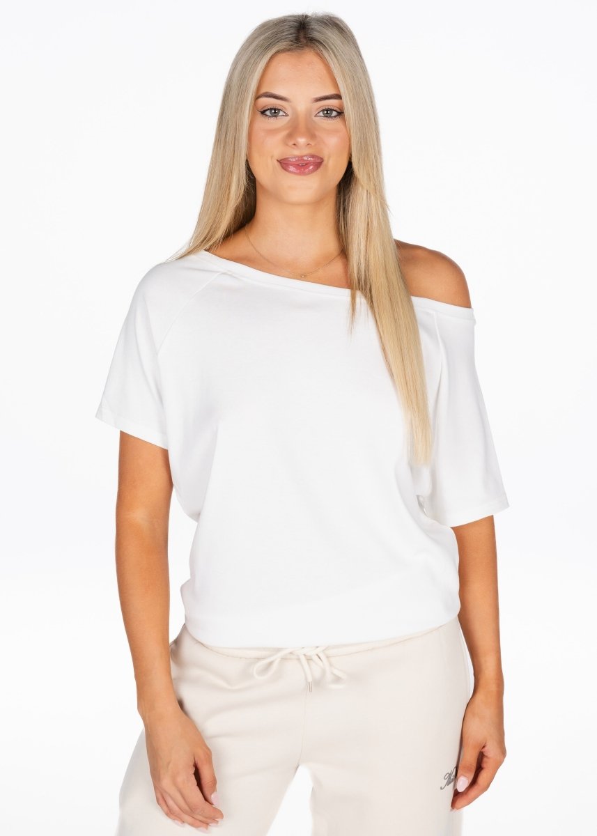 Off The Shoulder Tee - White - Kikiva Collection