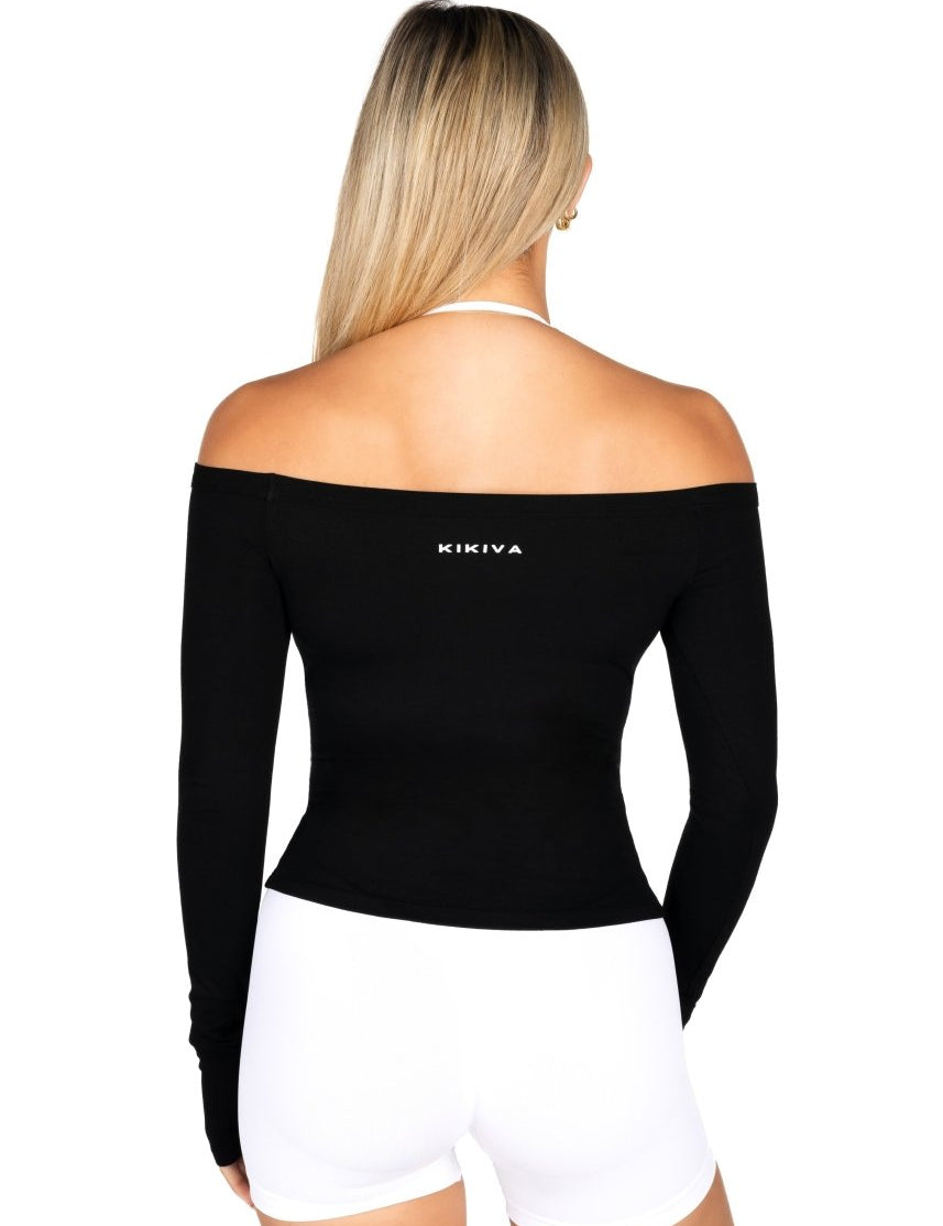 Off The Shoulder Top - Black - Kikiva Collection