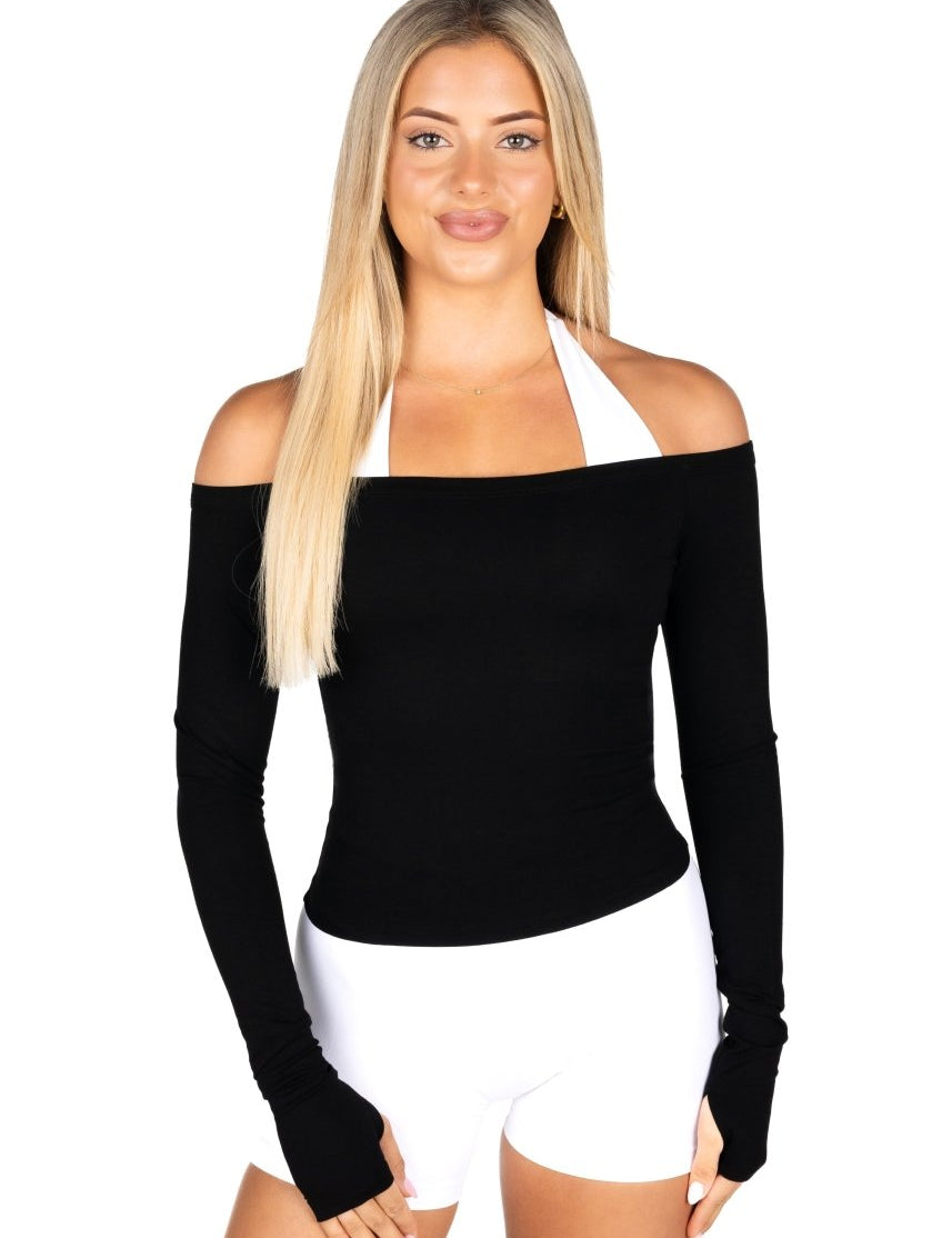 Off The Shoulder Top - Black - Kikiva Collection
