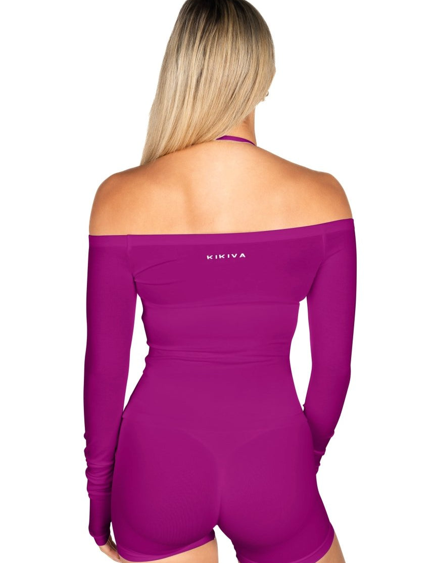 Off The Shoulder Top - Magenta - Kikiva Collection