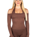 Off The Shoulder Top - Mocha - Kikiva Collection