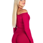 Off The Shoulder Top - Scarlett Ruby - Red - Kikiva Collection