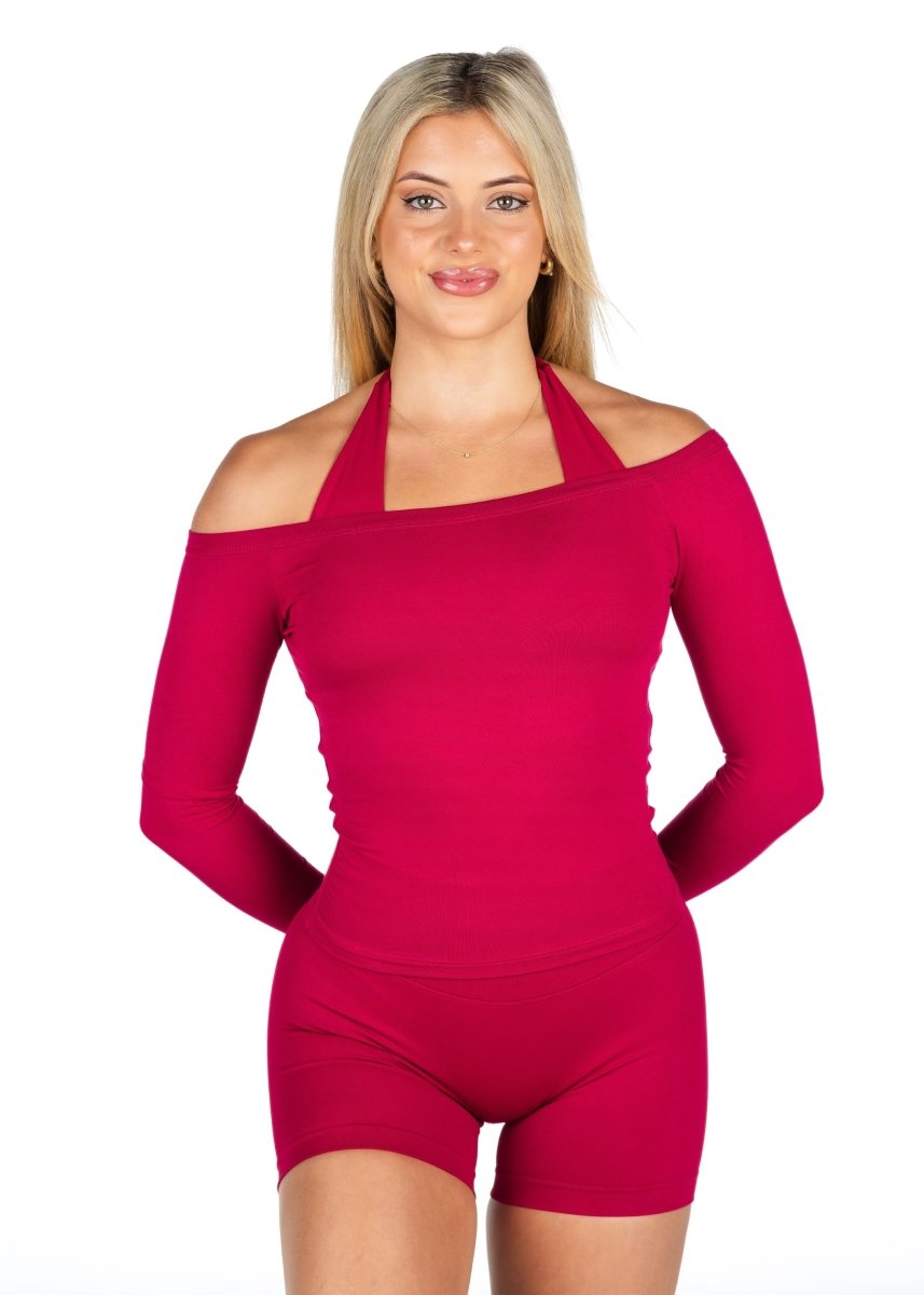 Off The Shoulder Top - Scarlett Ruby - Red - Kikiva Collection