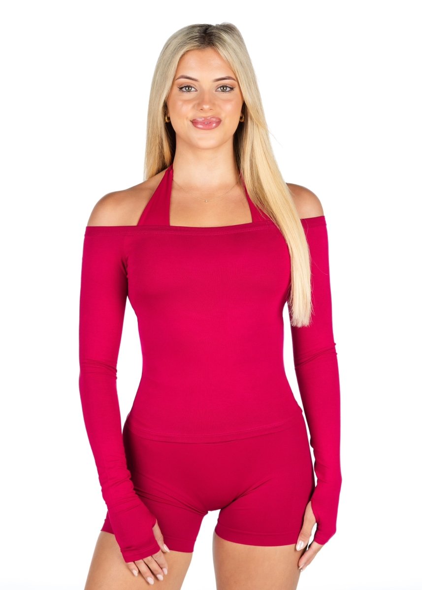 Off The Shoulder Top - Scarlett Ruby - Red - Kikiva Collection