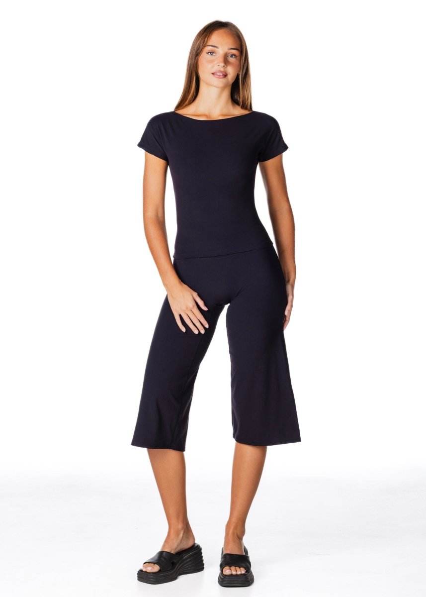 One Shoulder Top - Black - Kikiva Collection
