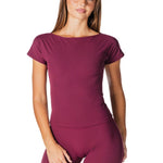 One Shoulder Top - Burgundy - Kikiva Collection