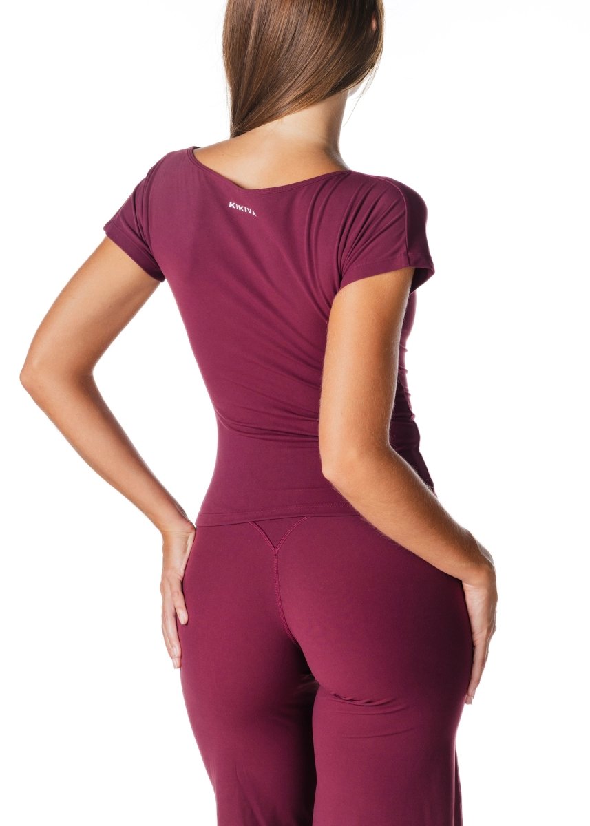 One Shoulder Top - Burgundy - Kikiva Collection