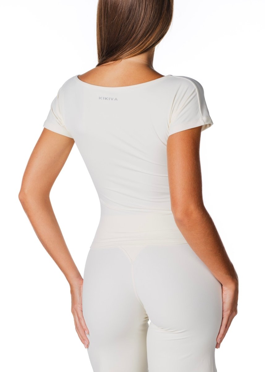 One Shoulder Top - Cream - Kikiva Collection