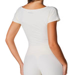 One Shoulder Top - Cream - Kikiva Collection