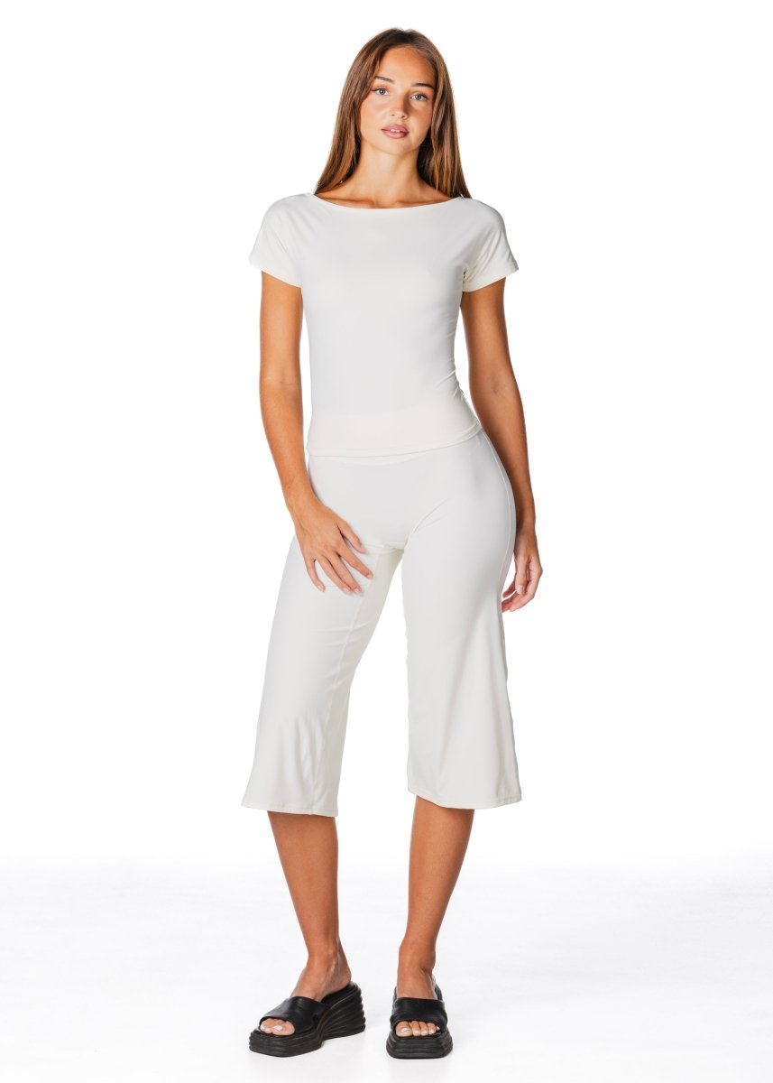 One Shoulder Top - Cream - Kikiva Collection