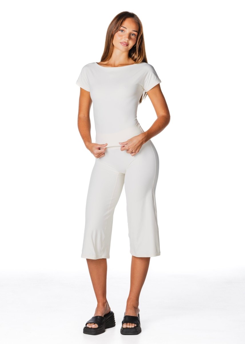 One Shoulder Top - Cream - Kikiva Collection