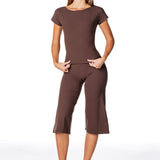 One Shoulder Top - Dark Choc - Kikiva Collection